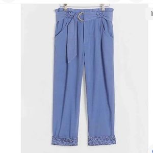 Anthropologie Malin blue utility trousers pants